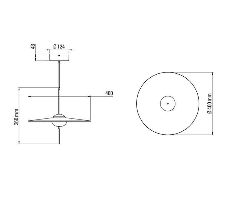 Suspension, Mono M400, blanc, LED, dim, 2700K, 840 lm, Ø40cm, H36cm - DCW éditions Paris