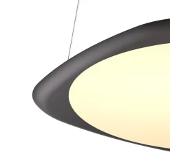 Suspension monte et baisse, Flying , noir, LED, dim, 3500K, 4800 lm, Ø58cm, H1,4cm - Grau