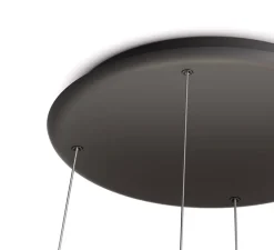 Suspension monte et baisse, Flying , noir, LED, dim, 3500K, 4800 lm, Ø58cm, H1,4cm - Grau