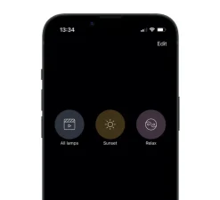 Suspension monte et baisse, Flying , noir, LED, dim, 3500K, 4800 lm, Ø58cm, H1,4cm - Grau