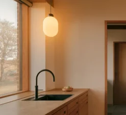 Suspension monte et baisse, Sun, noir mat, LED, dim, 2700K, 815 lm, Ø17,6cm, H28,5cm - GRAU