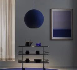 Suspension, Moon, bleu foncé, LED, dim, 2700K, 900 lm, Ø55cm, H55cm - Abstracta