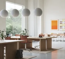 Suspension, Moon, gris clair, LED, dim, 2700K, 900 lm, Ø55cm, H55cm - Abstracta