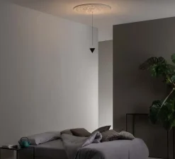 Suspension, Moonbloom 7B, blanc & noir, rosace 75cm, LED, dim, 2700k, 1821 lm, Ø11cm, H10cm - Karman