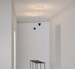 Suspension, Moonbloom 5B, blanc & noir, rosace 40cm, LED, dim, 2700k, 1821 lm, Ø11cm, H10cm - Karman