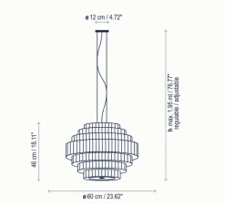 Suspension, Mos 01, blanc, Ø60cm, H46cm - Bover
