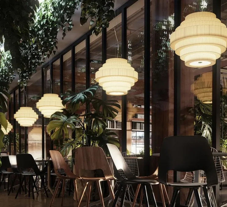 Suspension, Mos 01, crème, Ø60cm, H46cm - Bover