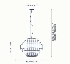 Suspension, Mos 01, crème, Ø60cm, H46cm - Bover
