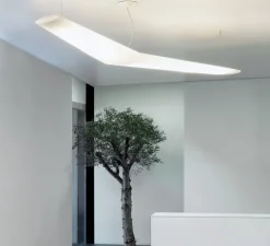 Suspension, Mouette Asymmetric, blanc, IP40, LED, 3000K, 8186lm, L195cm, H15cm - Artemide