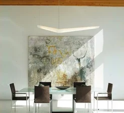 Suspension, Mouette Asymmetric, blanc, IP40, LED, 3000K, 8186lm, L195cm, H15cm - Artemide