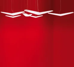 Suspension, Mouette, symétrique, non variable, blanc, IP40-20, LED, 3000K, 12215lm, L255cm, H21cm - Artemide