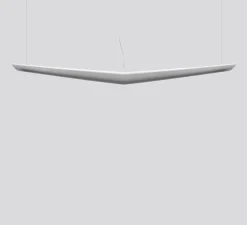 Suspension, Mouette, symétrique, non variable, blanc, IP40-20, LED, 3000K, 12215lm, L255cm, H21cm - Artemide
