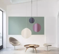 Suspension, Moyen Moon, rose, Ø50cm, H15cm - DesignHeure