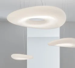 Suspension, Mr Magoo, blanc, LED, dim, 3000K, 2794 lm, Ø52cm, H10,2cm - Stilnovo