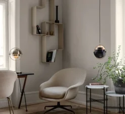 Suspension, Multi-Lite Small, noir, laiton, Ø25,5cm, H28cm - Gubi