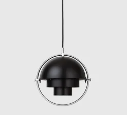 Suspension, Multi-Lite Small, noir, chrome, Ø25,5cm, H28cm - Gubi