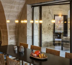 Suspension, Munari 8, noir, LED, dim, 2400K, 5120 lm, L156cm, H42cm - DCW éditions Paris