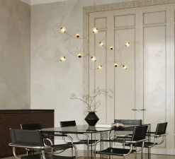 Suspension, Munari 6, or, LED, dim, 2400K, 3840 lm, Ø120cm, H45cm - DCW éditions Paris