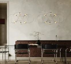 Suspension, Munari 6, or, LED, dim, 2400K, 3840 lm, Ø120cm, H45cm - DCW éditions Paris