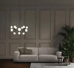 Suspension, NABILA-552.10, noir et blanc, L130cm, H44cm - Tooy