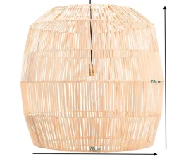 Suspension, Nama 5, naturel, Ø78cm, H78cm - Ay Illuminate
