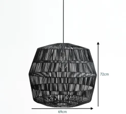 Suspension, Nama 4, noir, Ø69cm, H72cm - Ay Illuminate
