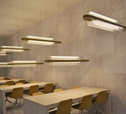 Suspension, NAMI, laiton, LED, L150cm, H23cm, 4800lm, 2700K - KDLN