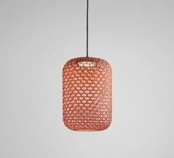 Suspension, Nans S/31.2 outdoor, rouge, orange, beige, IP54, LED, dim, 2700K, 1450 lm, Ø31,5cm, H45,7cm - Bover