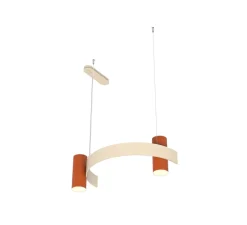 Suspension, Nastro 563.12, beige, terracotta, IP40, LED, dim, 2700K, 2600 lm, L66cm, H23cm - Tooy