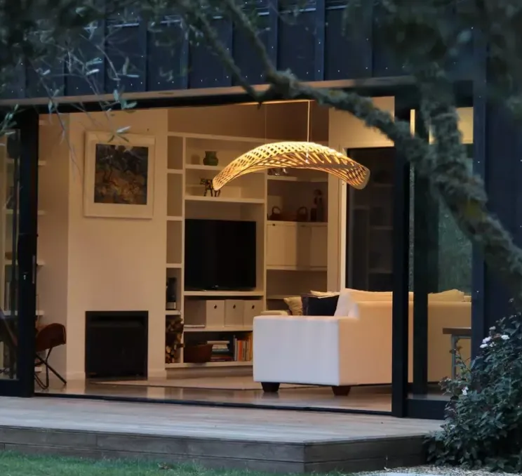 Suspension, Navicula Large, naturel, LED, dim, 2700K, L250cm, H45cm - David Trubridge