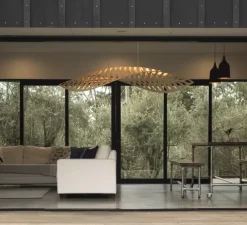 Suspension, Navicula Large, naturel, LED, dim, 2700K, L250cm, H45cm - David Trubridge