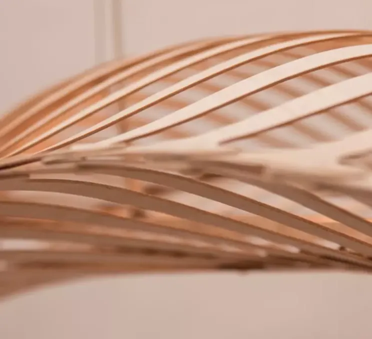 Suspension, Navicula Large, naturel, LED, dim, 2700K, L250cm, H45cm - David Trubridge