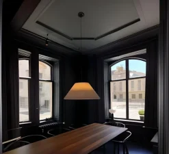 Suspension, Nebra L, blanc, IP22, LED, 2700K, Ø90cm, H37,5cm - New Works