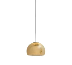 Suspension, Neil 15, albâtre, câble noir et rosace nickel mat, LED, 2700K, 654lm, Ø15cm, H10cm - Carpyen