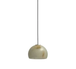 Suspension, Neil 11, albâtre, câble noir et rosace nickel mat, LED, 2700K, 654lm, Ø11cm, H7,2cm - Carpyen
