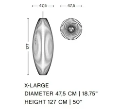 Suspension, Nelson cigar bubble XL, blanc, Ø47,5cm, H127cm - HAY