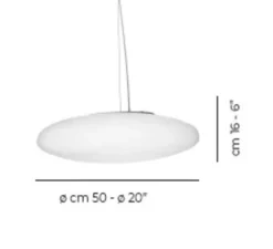 Suspension, Neochic SP G, blanc, Ø50cm, H16cm - Vistosi
