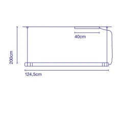 Suspension, Neon de Luz, aluminium, non variable, LED, 3000K, 3020lm, L124,5cm, H5cm - Marset