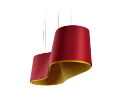 Suspension, New Wave S, rouge et jaune, LED, H27,5cm, L102cm - LZF