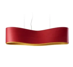 Suspension, New Wave S, rouge et jaune, LED, H27,5cm, L102cm - LZF