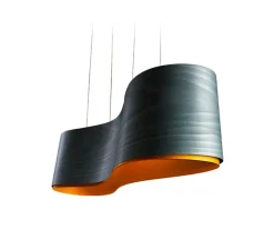 Suspension, New Wave S, turquoise et jaune, LED, H27,5cm, L102cm - LZF