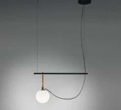 Suspension, NH S2, blanc, laiton, noir, L90,5cm, H40,3cm - Artemide