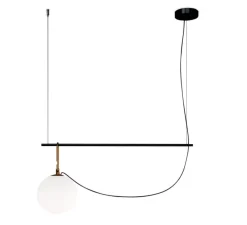 Suspension, NH S1, blanc, laiton, noir, L58cm, H40,3cm - Artemide