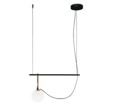 Suspension, NH S1, blanc, laiton, noir, L58cm, H32,2cm - Artemide