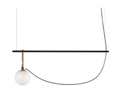 Suspension, NH S2, blanc, laiton, noir, L90,5cm, H32,2cm - Artemide
