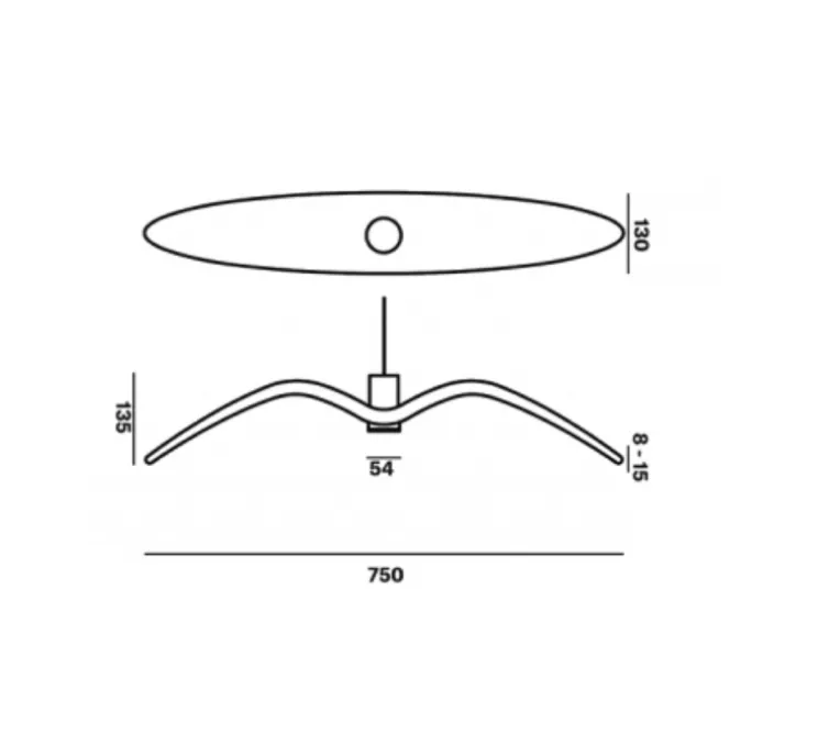 Suspension, Night Birds, ø75 cm, H13,5 cm - Brokis