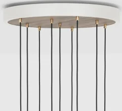 Suspension, Nine pendant + Voronoi II, noyer, 2200K, 150lm, dim, Ø5cm, H500cm maximum- Tala