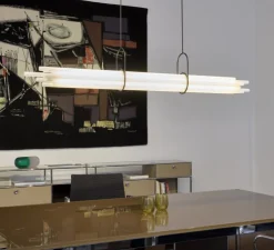 Suspension, NL 12, noir et blanc, LED, 2700K, 4800 lm, L130cm, H10,4cm - DCW éditions Paris