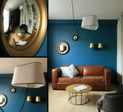 Suspension nomade, Grand Nuage, blanc, noir, Ø43cm - Designheure