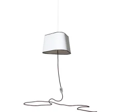 Suspension nomade, Grand Nuage, blanc, noir, Ø43cm - Designheure